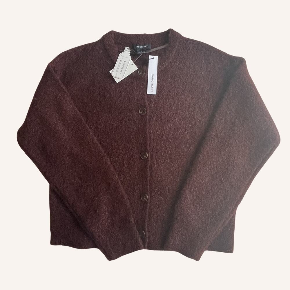 SANCTUARY cardigan sweater NWT, burgundy maroon, size M